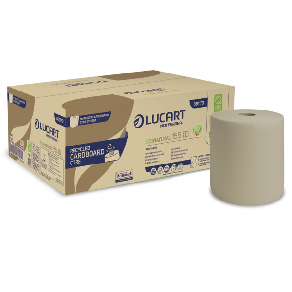 LUCART ECO NATURAL 155 ID System-Handtuchrollen (Papierkern)