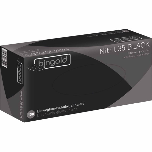 bingold NITRIL 35BLACK Nitril-Einweghandschuhe schwarz