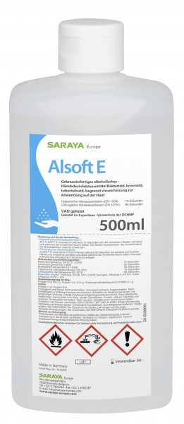 Saraya Alsoft E 500ml, Standardflasche (Euro)